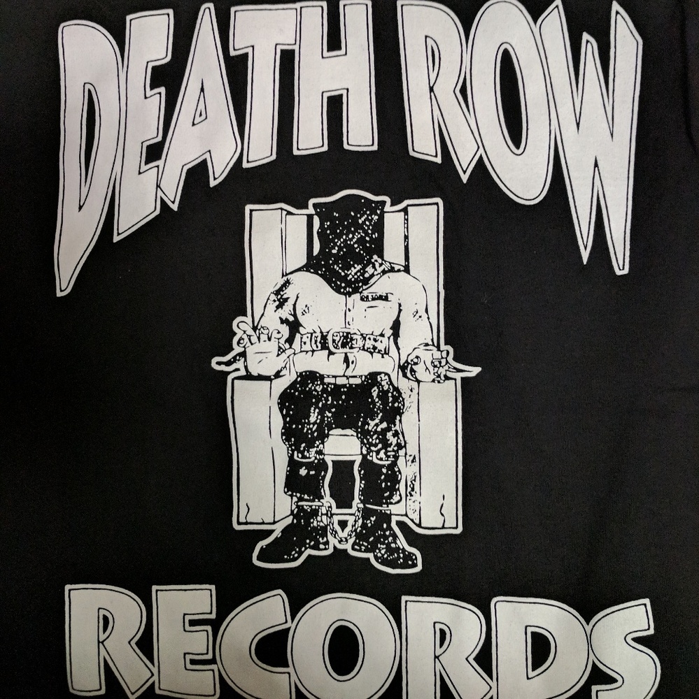 New DEATH ROW RECORDS White Logo UNISEX - Picture 2 of 2